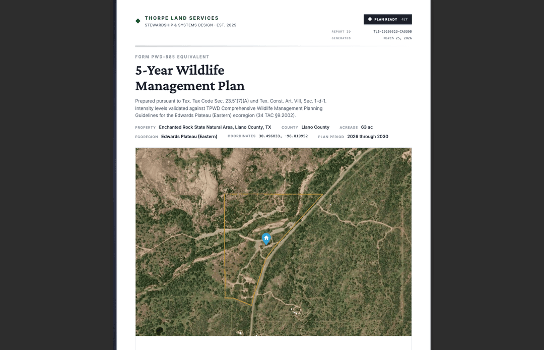 47-Page Wildlife Management Plan
