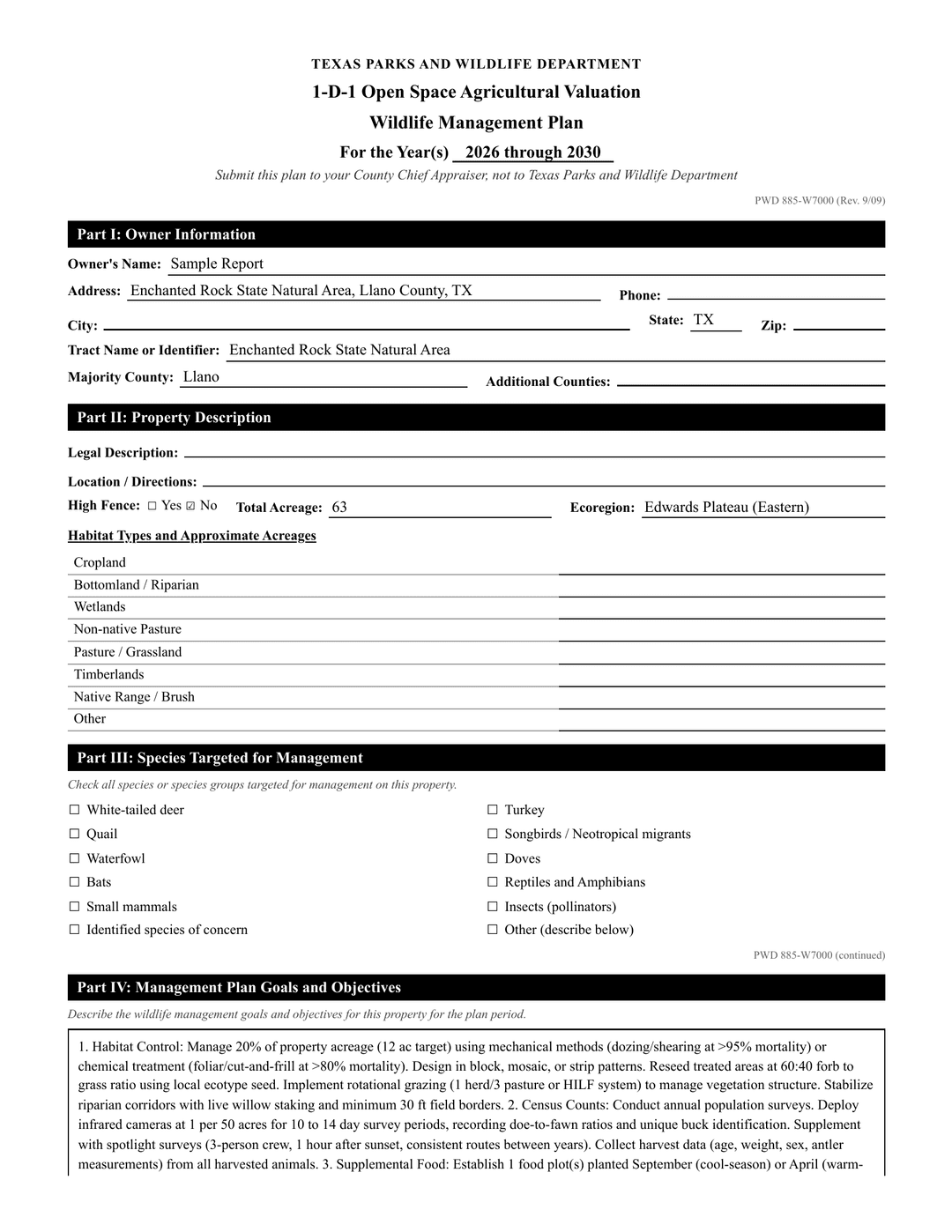 Pre-Filled PWD-885 Form